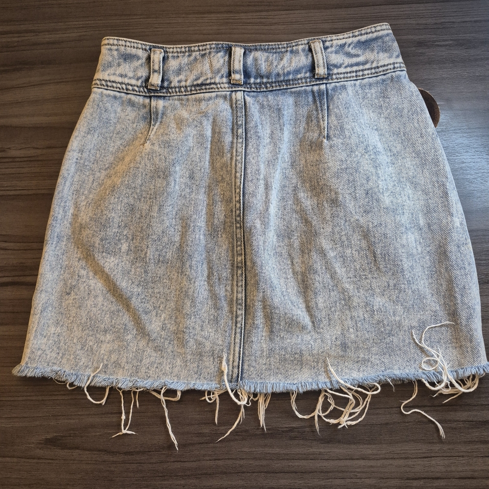 PacSun Light Blue Acid Wash Denim Mini Skirt - Picture 9 of 12